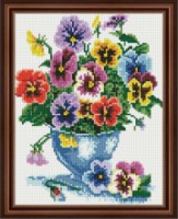 Mozaic cu diamante Diamond Vase With Flowers 30x40cm (YW00095)