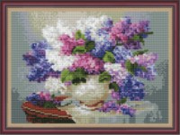Mozaic cu diamante Diamond Vase With Lilacs 30x40cm (YW00254)
