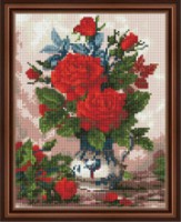 Mozaic cu diamante Diamond Vase With Roses 30x40cm (YW11228)