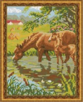 Mozaic cu diamante Diamond Wild Horses 30x40cm (YW00170)