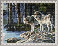 Mozaic cu diamante Diamond Wolf's Gaze 40x50cm (YW00636)