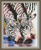 Mozaic cu diamante Diamond Zebra Family 30x40cm (YW00331)