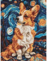 Алмазная мозаика Ideyka An Adorable Corgi 30x40cm (AMC8023) 