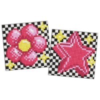 Алмазная мозаика Ideyka Flower And Star 2pcs 9x9cm (AMG1181) 