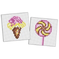 Алмазная мозаика Ideyka Ice Cream And Lollipop 2pcs 9x9cm (AMG1183) 