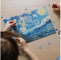 Puzzle Trefl 500 ArtFrame Puzzle The Starry Night, Vincent van Gogh (37544) imaginea #4 — magazin online Desire.md