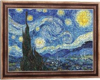 Puzzle Trefl 500 ArtFrame Puzzle The Starry Night, Vincent van Gogh (37544) imaginea #5 — magazin online Desire.md