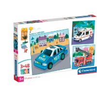 Puzzle Clementoni 3x48 Rescue Vehicles (25318) 