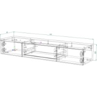 Comodă TV Smartex Т10 120cm White imaginea #2 — magazin online Desire.md