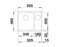 Chiuvetă de bucătărie Blanco Rotan 340/160-U (527144) imaginea #2 — magazin online Desire.md