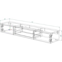 Comodă TV Smartex Т10 140cm Graphite/Light Oak imaginea #2 — magazin online Desire.md