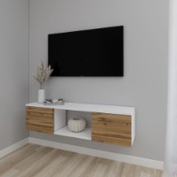 Comodă TV Smartex Т11 140cm White/Dark Oak imaginea #1 — magazin online Desire.md