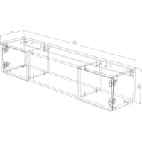 Comodă TV Smartex Т11 140cm White/Dark Oak imaginea #3 — magazin online Desire.md