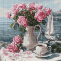 Mozaic cu diamante Ideyka Morning Roses 40x40cm (AMO8341) 