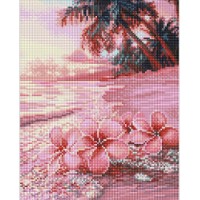 Mozaic cu diamante Ideyka Pink Beach 30x40cm (AMO8222) 