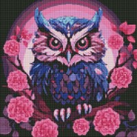 Mozaic cu diamante Ideyka Purple Owl 40x40cm (AMO7849) 