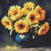 Mozaic cu diamante Ideyka Sunflower In The Dark 40x40cm (AMO8354) 