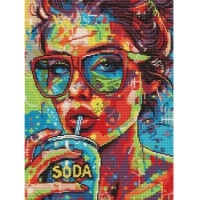 Mozaic cu diamante Ideyka The Girl With The Soda 40x50cm (AMO8070) 
