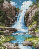 Mozaic cu diamante Ideyka Water’s Roar And Peace 40x50cm (AMO8355) 