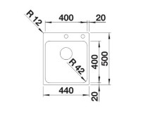 Chiuvetă de bucătărie Blanco Solis 400-IF/A (526119) imaginea #2 — magazin online Desire.md