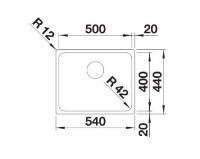 Chiuvetă de bucătărie Blanco Solis 500-U (526122) imaginea #2 — magazin online Desire.md