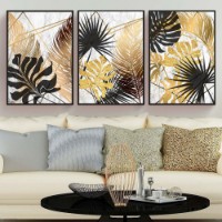 Картина ArtShop Black & Gold Leaves Triptych 60x90cm (SET190-MM-L)