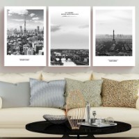 Pictură ArtShop Black & White Cities Triptych 30x45cm (SET118)