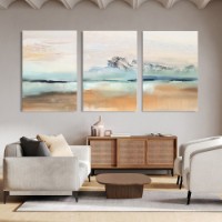 Pictură ArtShop Mountain On Abstract Background Triptych 30x45cm (SET410)