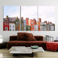 Pictură ArtShop Multicolored Houses Triptych 40x60cm (SET565-XL)