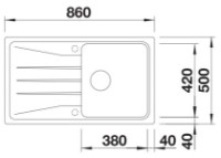 Chiuvetă de bucătărie Blanco Sona 5S (519678) imaginea #2 — magazin online Desire.md