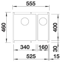 Chiuvetă de bucătărie Blanco Subline 340/160-U (523548) imaginea #2 — magazin online Desire.md