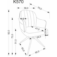 Scaun Poland Cinnamon (K570) imaginea #3 — magazin online Desire.md
