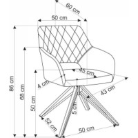 Scaun Halmar Grey (К535) imaginea #3 — magazin online Desire.md
