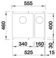 Chiuvetă de bucătărie Blanco Subline 340/160-U (527823) imaginea #2 — magazin online Desire.md