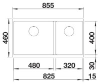 Chiuvetă de bucătărie Blanco Subline 480/320-U (523585) imaginea #2 — magazin online Desire.md