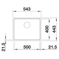 Кухонная мойка Blanco Subline 500-IF (524108) фото №2 — интернет-магазин Desire.md