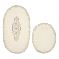 Set de covorașe de baie L'Essentiel Selonya Oval Cream imaginea #2 — magazin online Desire.md
