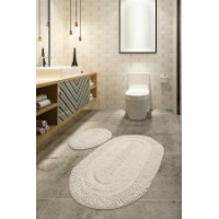 Set de covorașe de baie L'Essentiel Macoroni Ecru