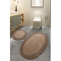 Set de covorașe de baie L'Essentiel Piante Oval Beige