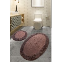 Set de covorașe de baie L'Essentiel Piante Oval Brown