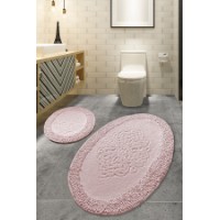 Set de covorașe de baie L'Essentiel Piante Oval Pink