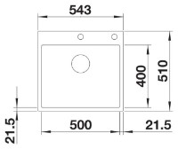 Chiuvetă de bucătărie Blanco Subline 500-IF/A (525999) imaginea #2 — magazin online Desire.md