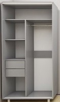 Dulap cu uşi glisante Bafimob ДY-120 1,2m Grey imaginea #2 — magazin online Desire.md