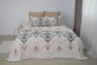 Set cuvertura+2 fete de perna Relaxe Home Elegant Cotton 3pcs Turkish