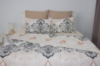 Set cuvertura+2 fete de perna Relaxe Home Elegant Cotton 3pcs Turkish imaginea #3 — magazin online Desire.md