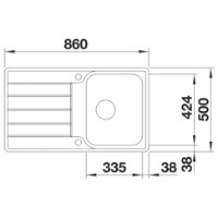 Chiuvetă de bucătărie Blanco Classimo 45S-I-F (525330) imaginea #2 — magazin online Desire.md