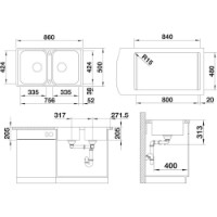 Chiuvetă de bucătărie Blanco Classimo 8I-F (525331) imaginea #2 — magazin online Desire.md