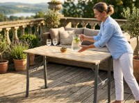 Masă GardenLine 120x60x71cm MEB6582 imaginea #5 — magazin online Desire.md