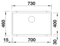 Chiuvetă de bucătărie Blanco Subline 800-U (526005) imaginea #2 — magazin online Desire.md