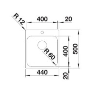 Кухонная мойка Blanco Supra 400-I F/A (526352)  фото №2 — интернет-магазин Desire.md